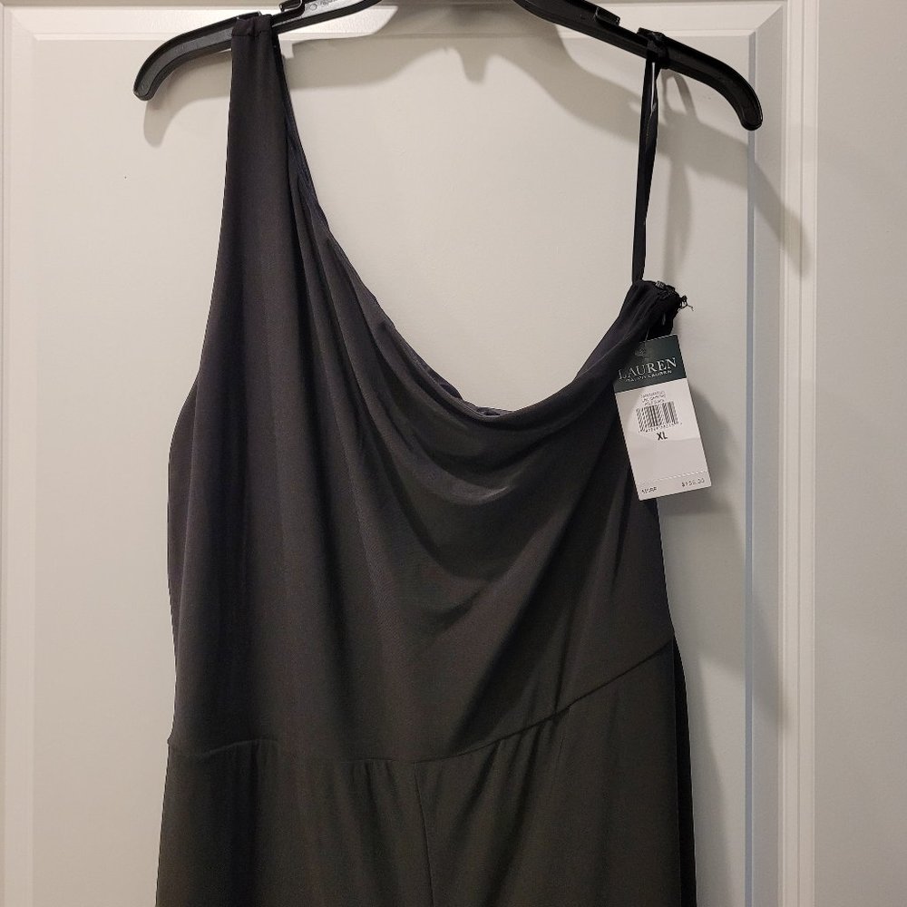 NWT Size XL Black One Shoulder Lauren Jumpsuit